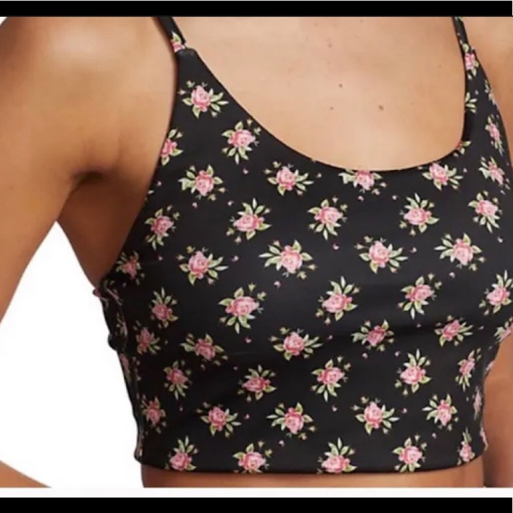 Alice & Olivia Floral crop top